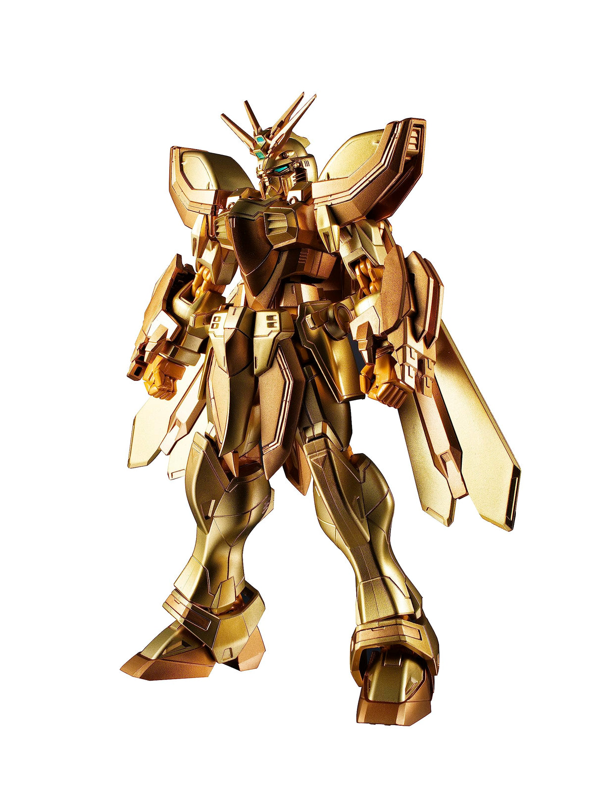 Tamashii Nations Burning Gundam figure in gold finish for premium display