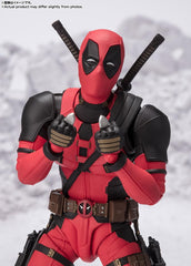TAMASHII NATIONS Deadpool eye parts enable expressive facial posing.