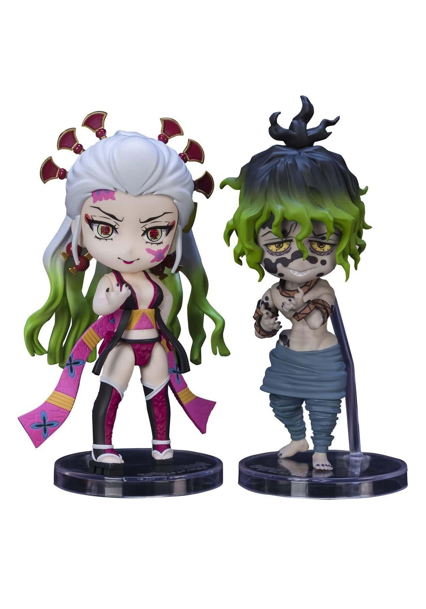 Tamashii Nations Daki and Gyutaro Figuarts Mini figures displayed together