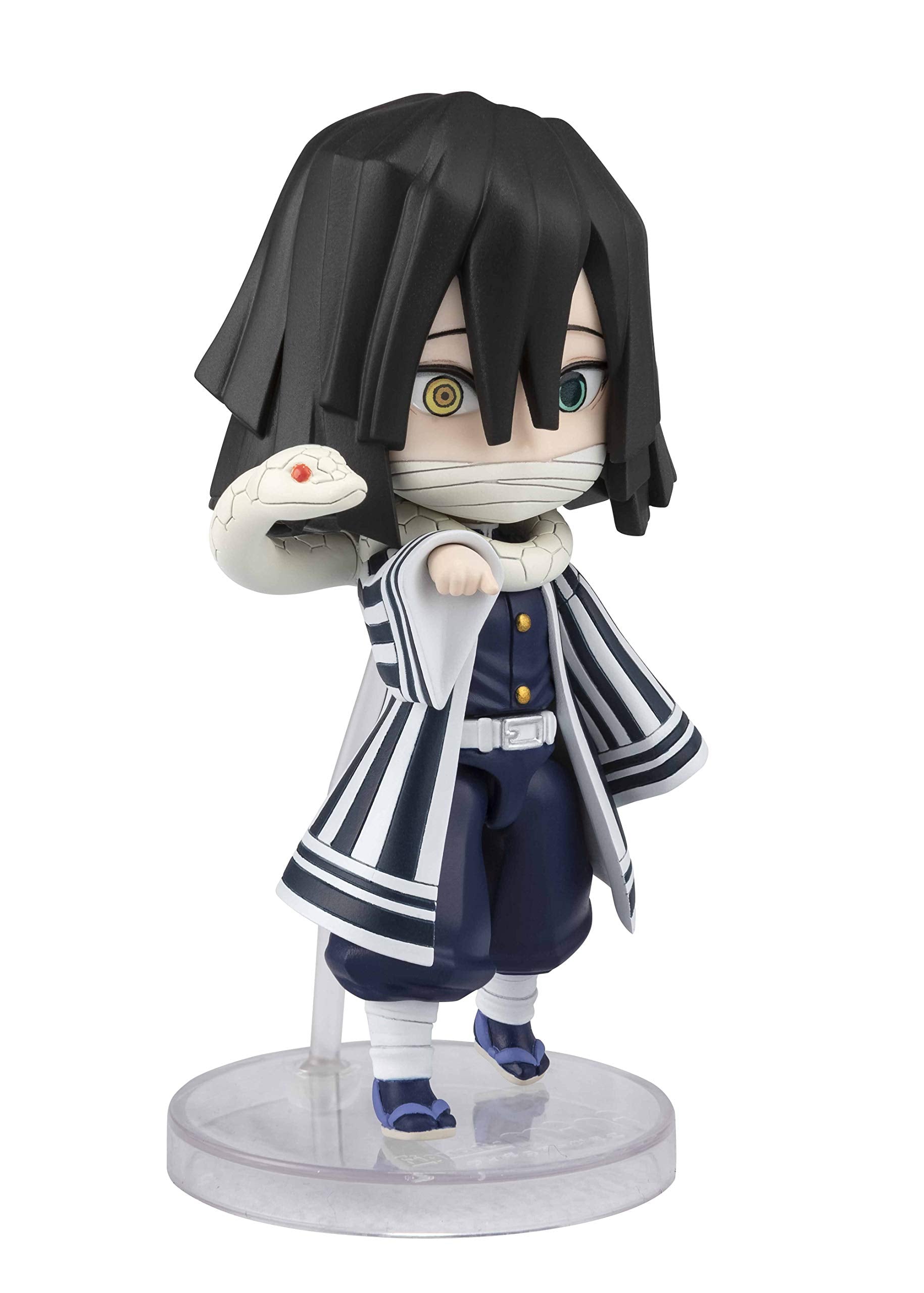 Tamashii Nations Iguro Obanai Figuarts mini figure in a dynamic pose for display.