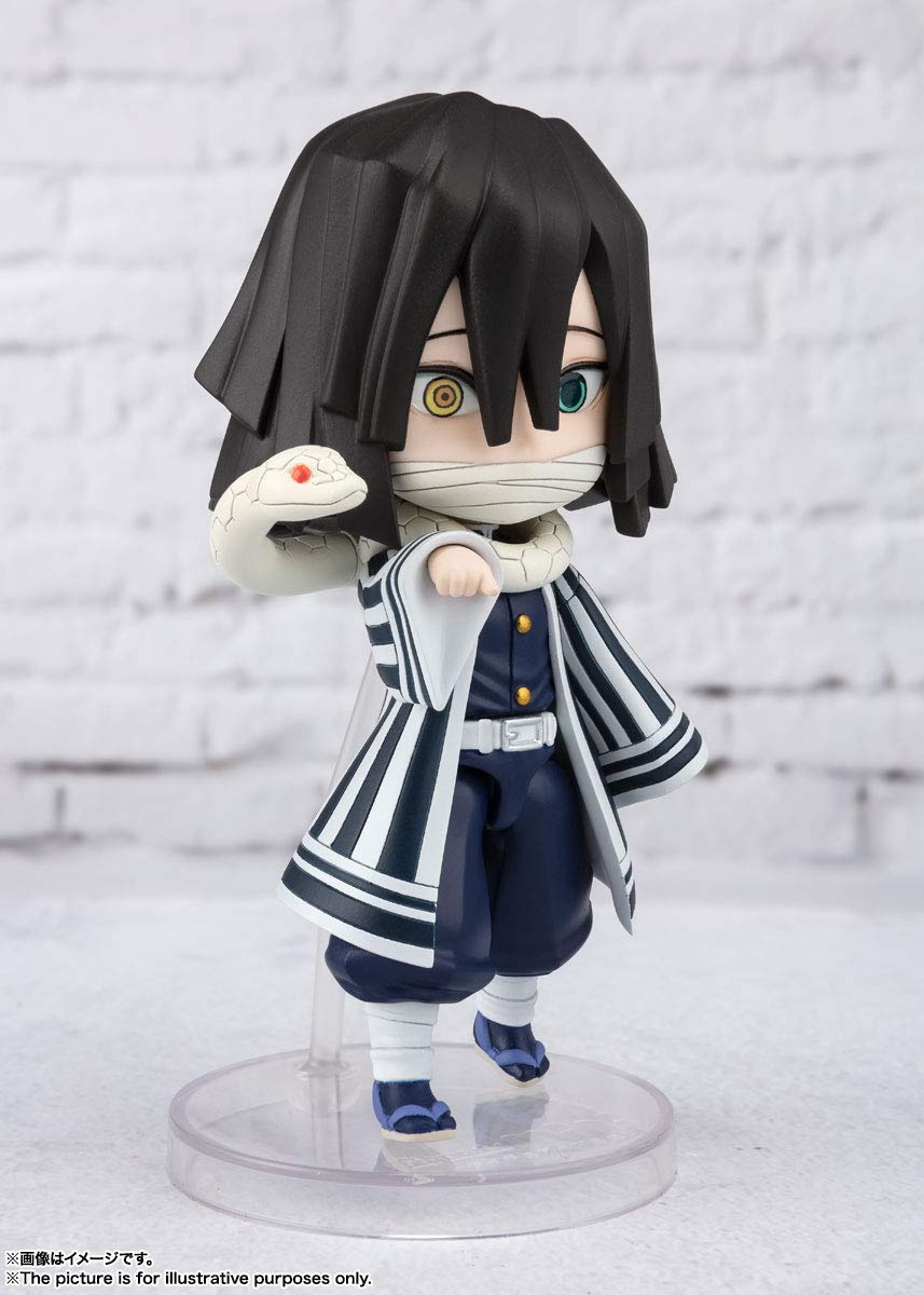 Tamashii Nations Iguro Obanai Figuarts mini figure eyes detail for lifelike display.