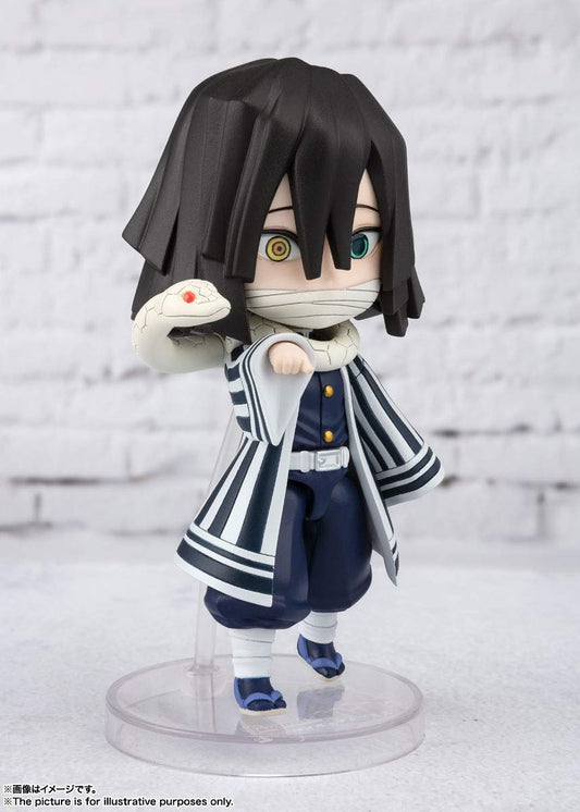 Tamashii Nations Iguro Obanai Figuarts mini figure eyes detail for lifelike display.