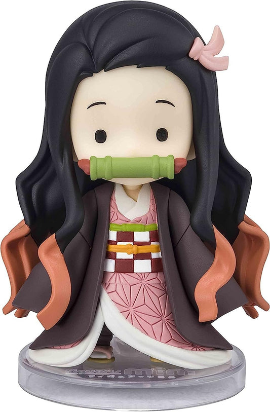 Tamashii Nations Littl Nezuko figure close-up highlighting lifelike eyes for display