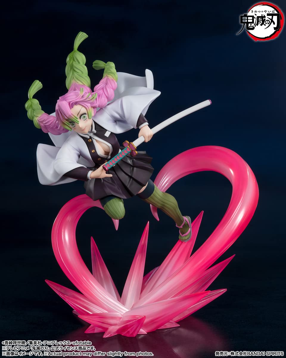 Tamashii Nations Mitsuri Kanroji hair close-up reveals vibrant color and shading