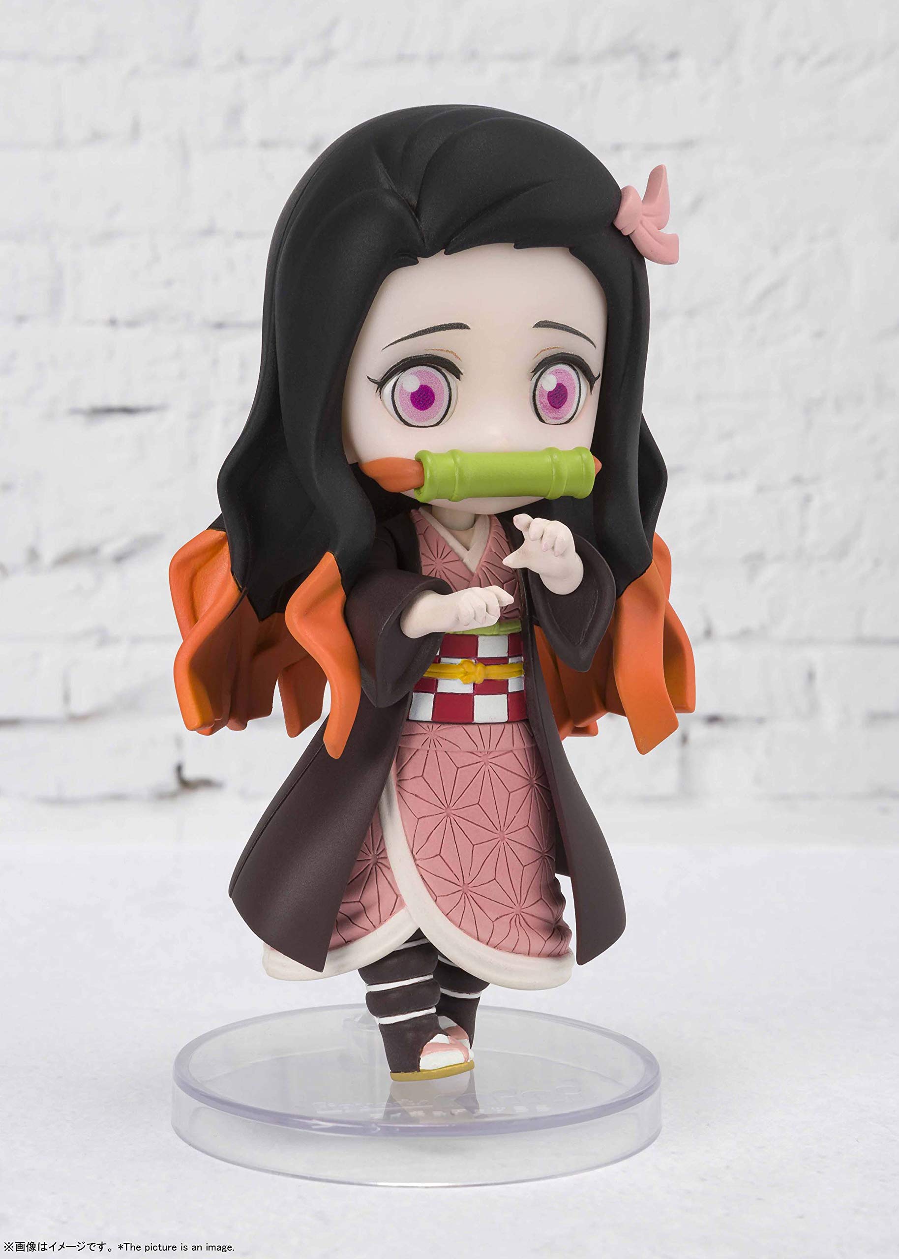 Tamashii Nations Nezuko Figuarts Mini close-up eyes showing lifelike detail