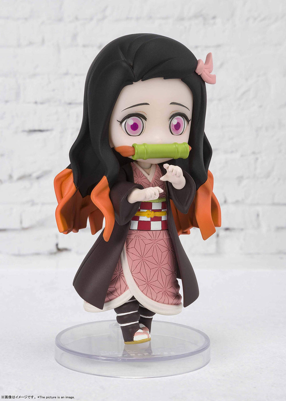 Tamashii Nations Nezuko Figuarts Mini close-up eyes showing lifelike detail