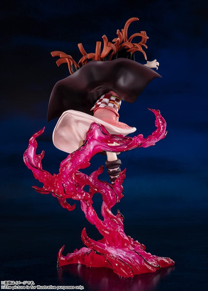 Tamashii Nations Nezuko Kamado figure art illustration enhances display presence.