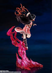 Tamashii Nations Nezuko Kamado flowing hair detail adds lifelike movement.