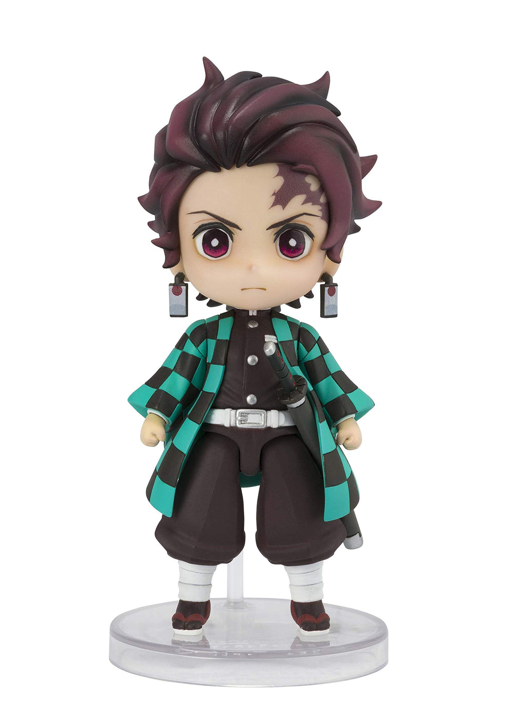 Tamashii Nations Demon Slayer Tanjiro Figuarts mini posed for compact display