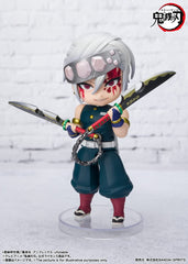 Tamashii Nations Tengen Uzui mini figure posed with stand for dynamic display