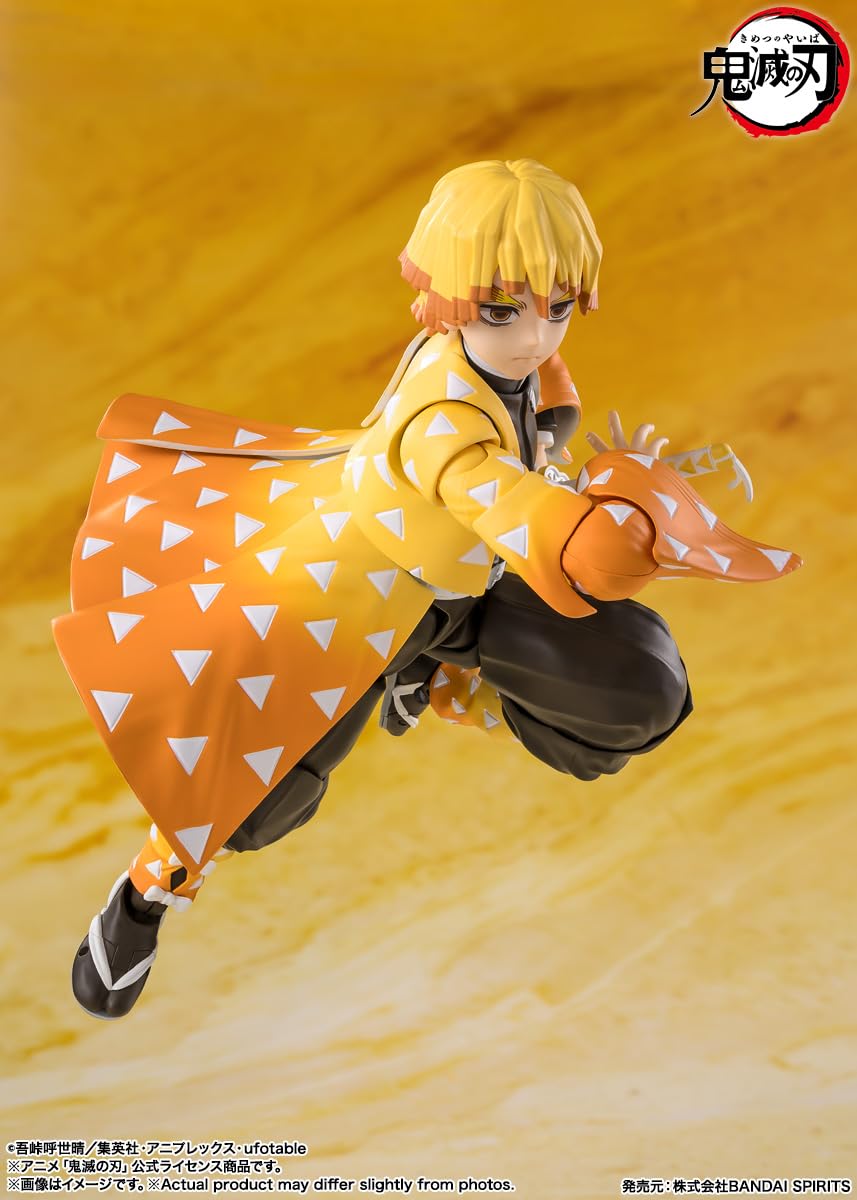 Zenitsu Agatsuma S.H.Figuarts includes Nichirin sword and sheath.