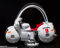 Tamashii Nations display stand with Capsule Corp logo for authentic presentation