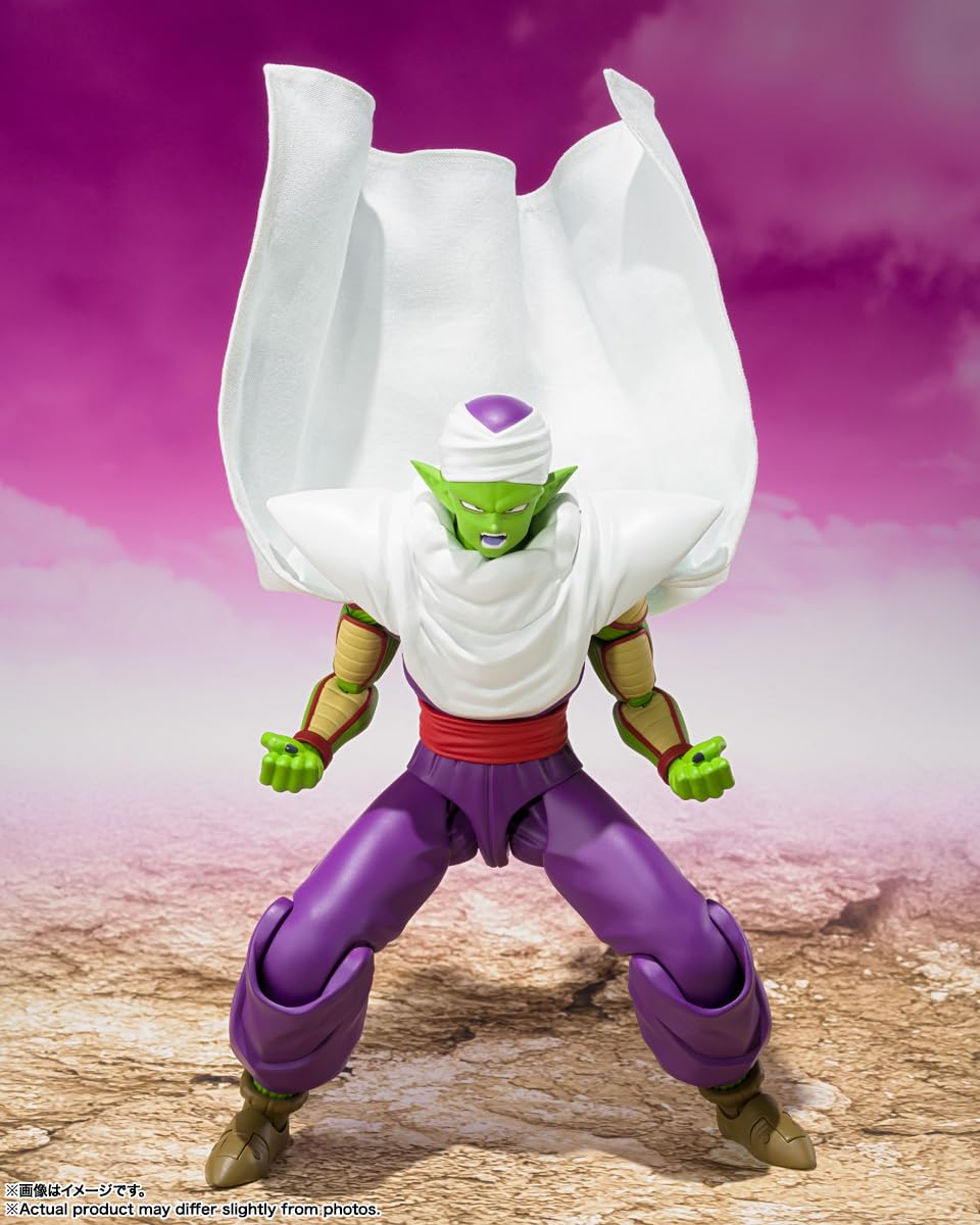 TAMASHII NATIONS Piccolo S.H.Figuarts head parts without turbans provide alternative looks.