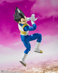 TAMASHII NATIONS Dragon Ball DAIMA Vegeta interchangeable head parts enhance display variety.