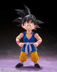 Tamashii Nations Son Goku figure in action pose with enhanced articulation.