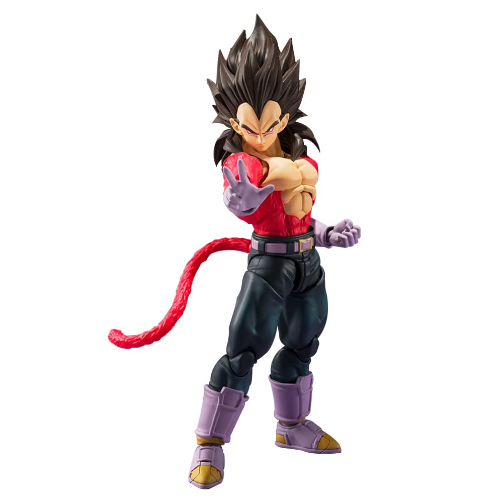 Tamashii Nations Dragon Ball GT Super Saiyan 4 Vegeta figure with detailed sculpt and articulation for dynamic posing.