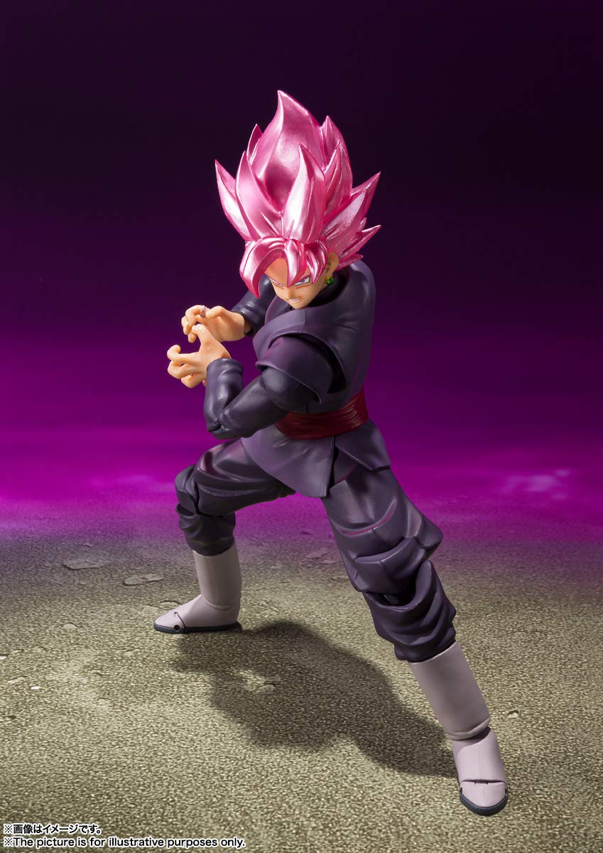 Tamashii Nations Goku Black Rose Bandai Namco label confirms authenticity.