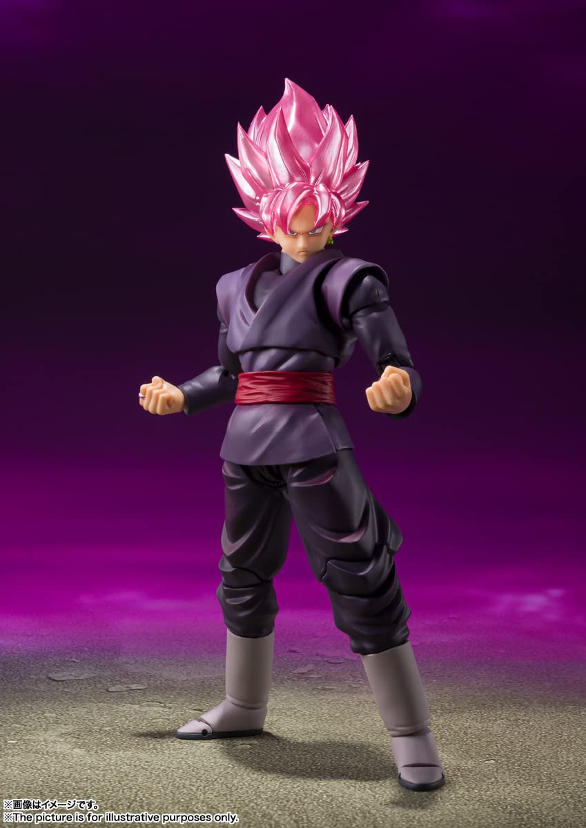 Tamashii Nations Goku Black Rose expression parts for varied facial vibes during display.