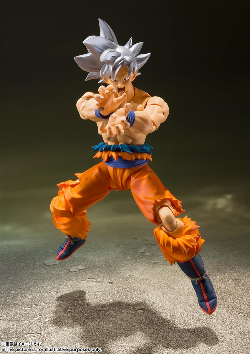 Tamashii Nations Goku Ultra Instinct box label confirms authentic Bandai Spirits product