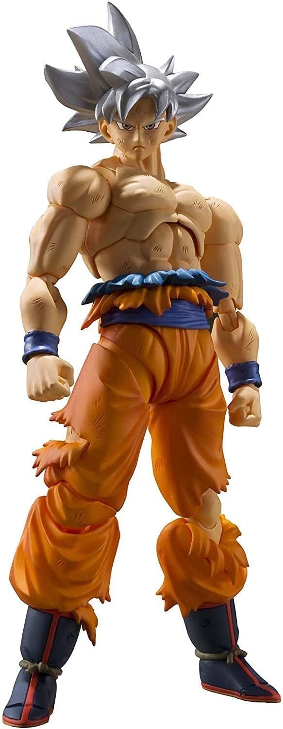 Tamashii Nations Goku Ultra Instinct figure front view for a striking display