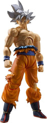 Tamashii Nations Goku Ultra Instinct figure front view for a striking display