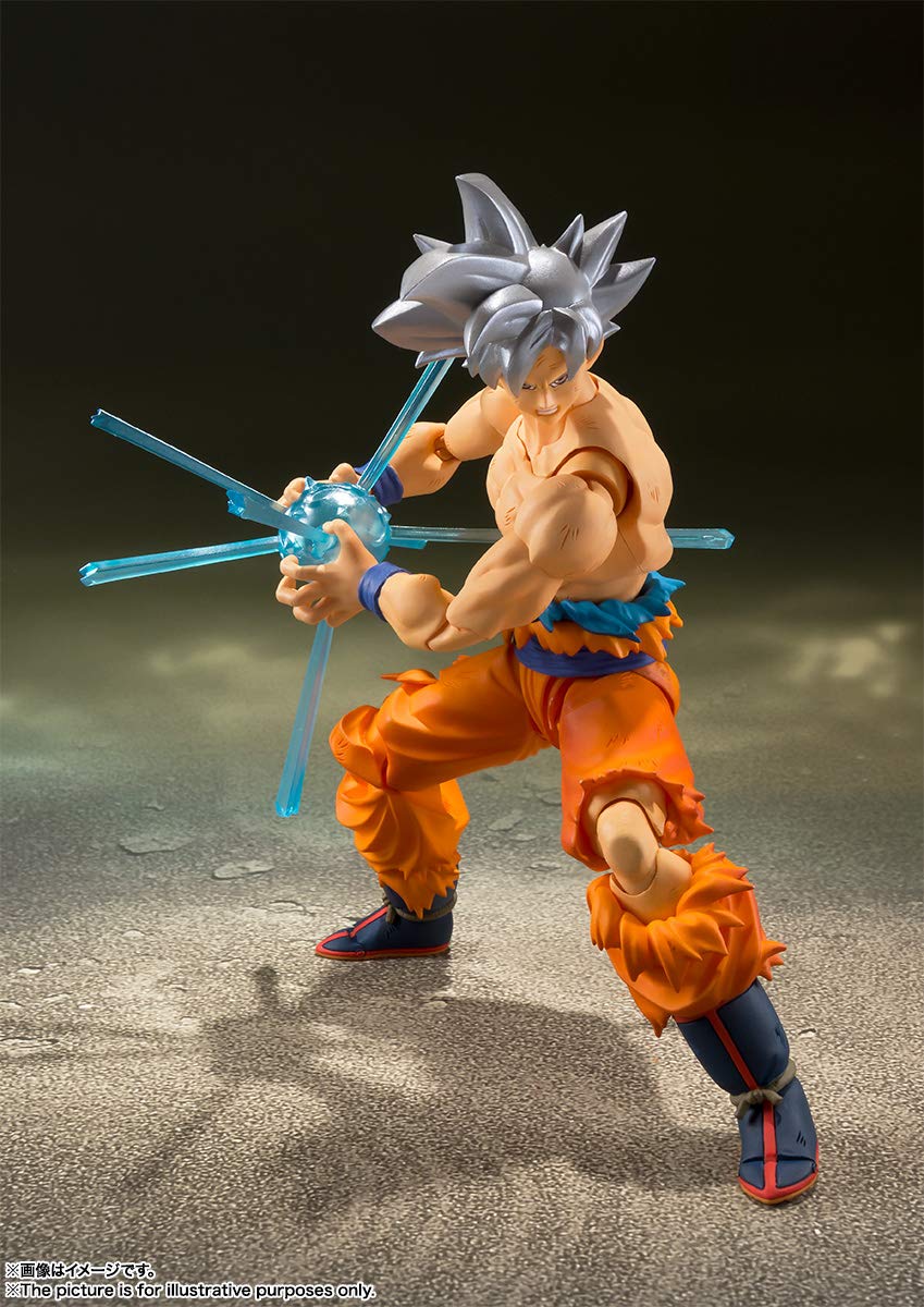 Tamashii Nations Goku Ultra Instinct light beam effects add dramatic aura