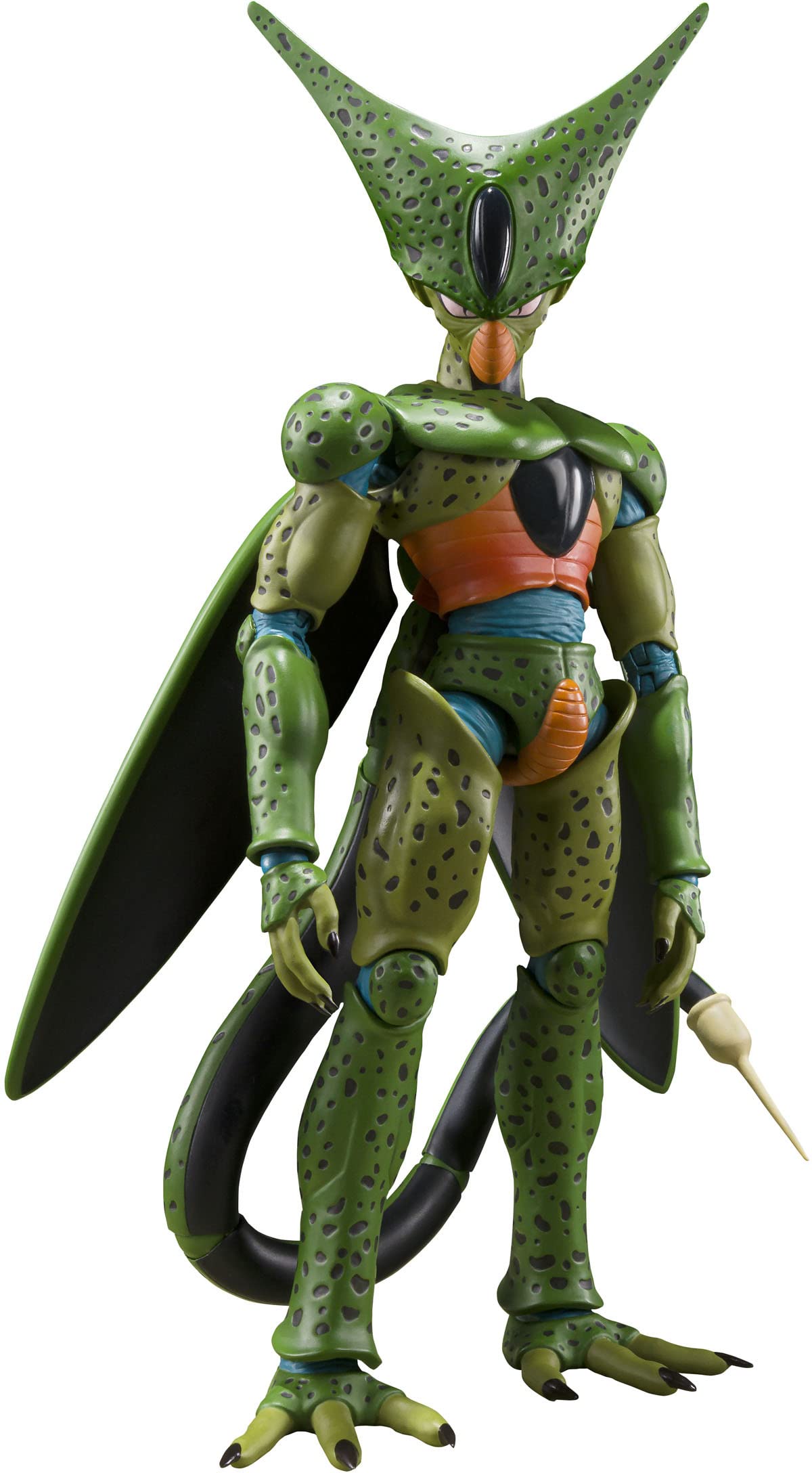 Tamashii Nations Dragon Ball Z Cell First Form main body for dynamic display.