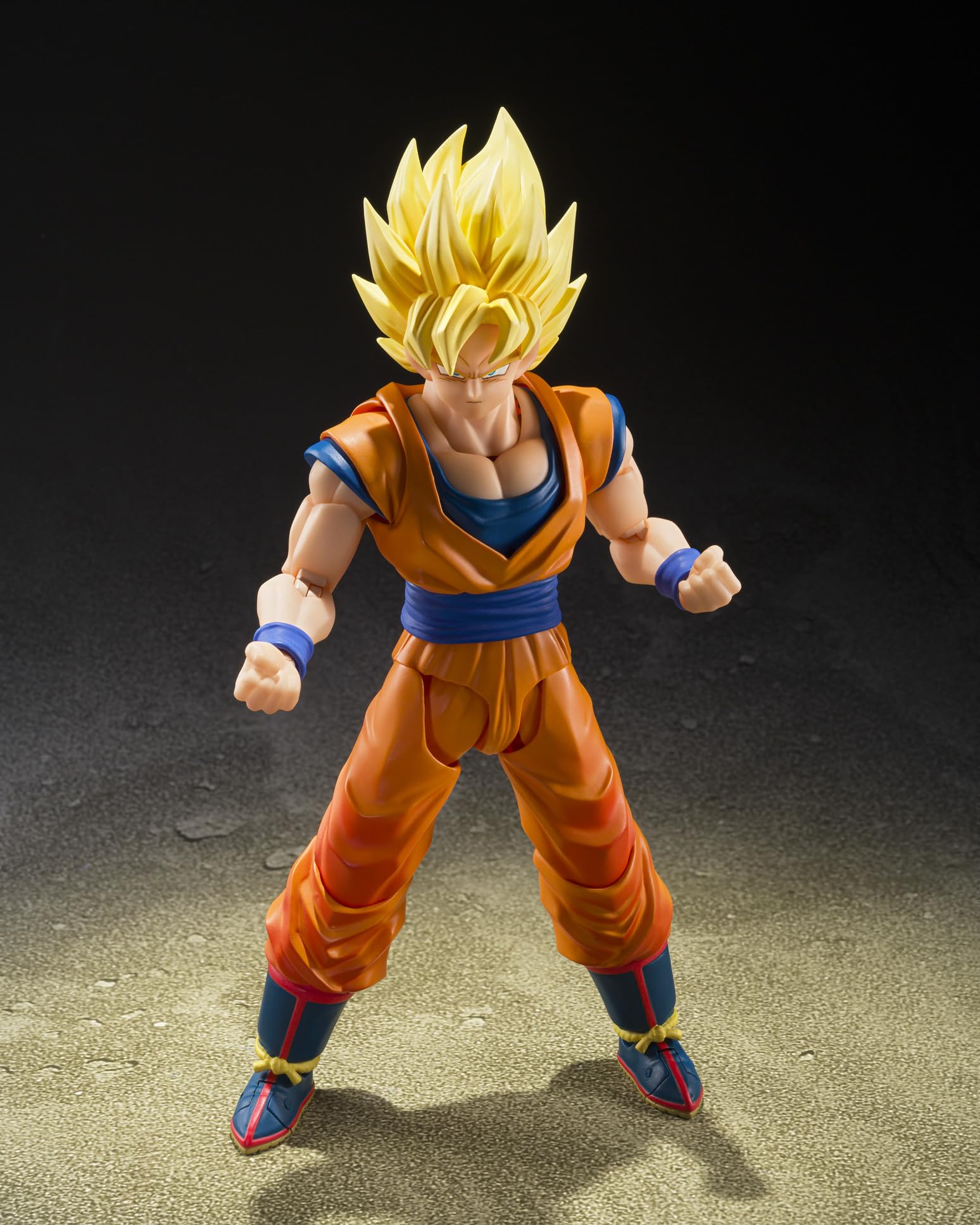 Tamashii Nations Dragon Ball Z Goku figure in dynamic pose for shelf display