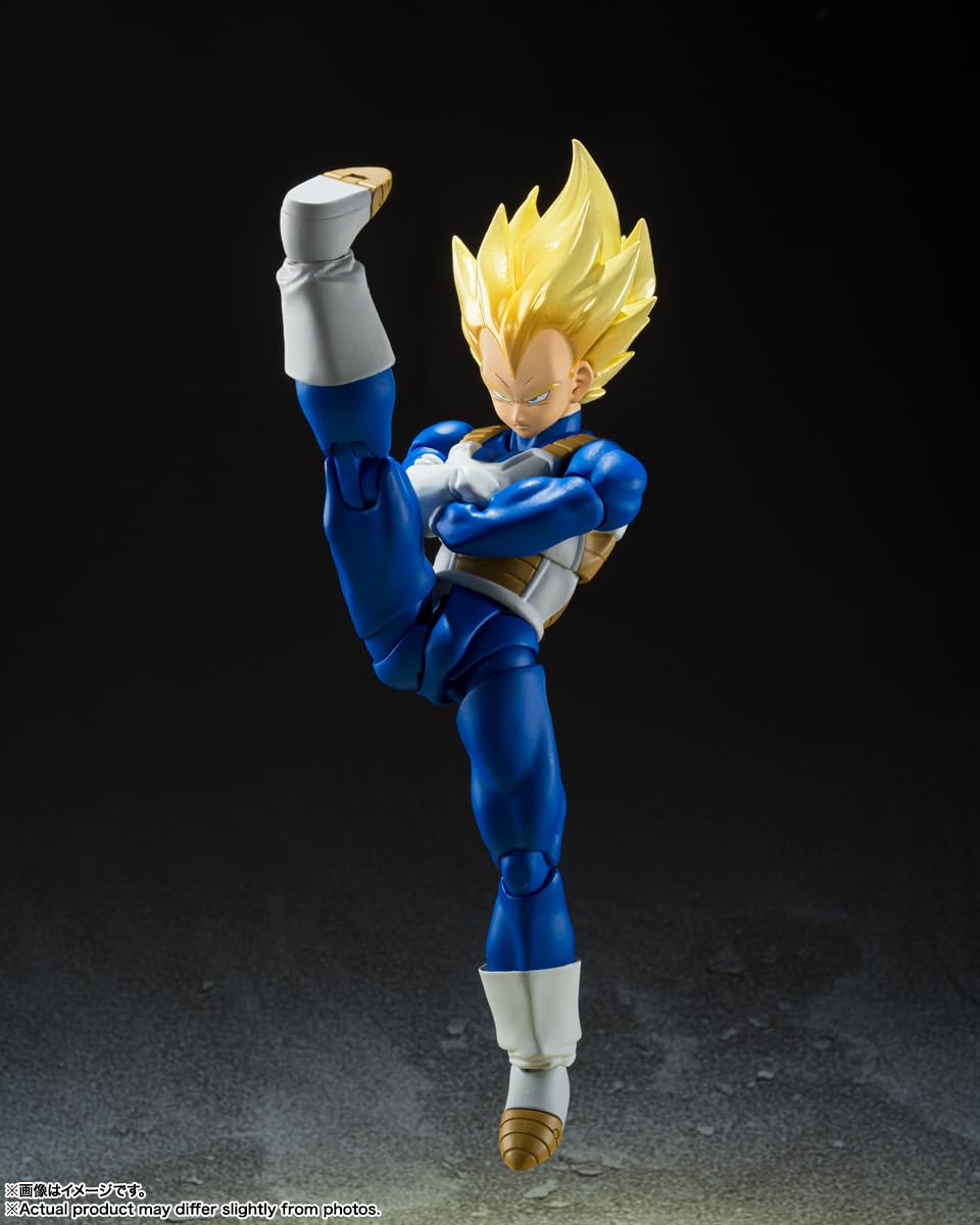Tamashii Nations Dragon Ball Z Vegeta Awakened Blood close-up highlights premium paint