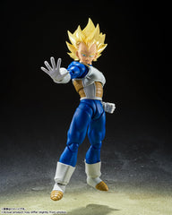 Tamashii Nations Dragon Ball Z Vegeta Awakened Blood dynamic pose showcasing action-ready style