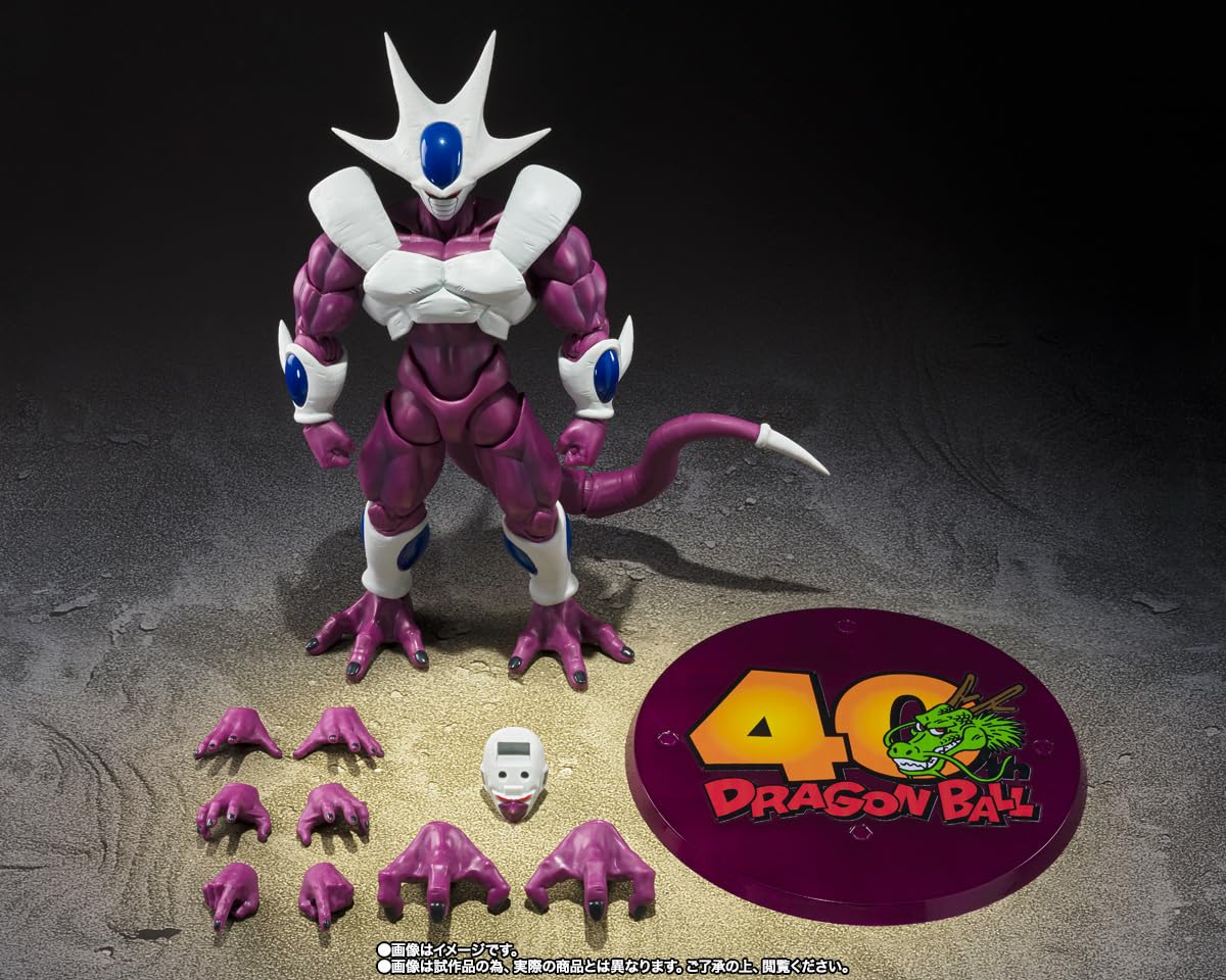 Tamashii Nations Cooler Final Form shown with Goku display for epic battles.