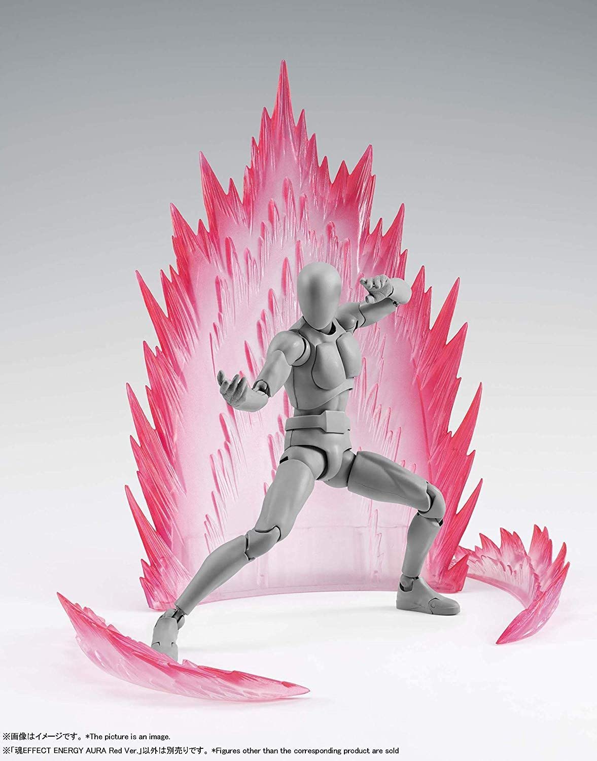 TAMASHII NATIONS Energy Aura Red Ver. close-up reveals translucent effect detail.