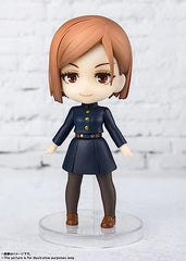 TAMASHII NATIONS Nobara Kugisaki Figuarts mini dynamic pose enhances shelf presence.