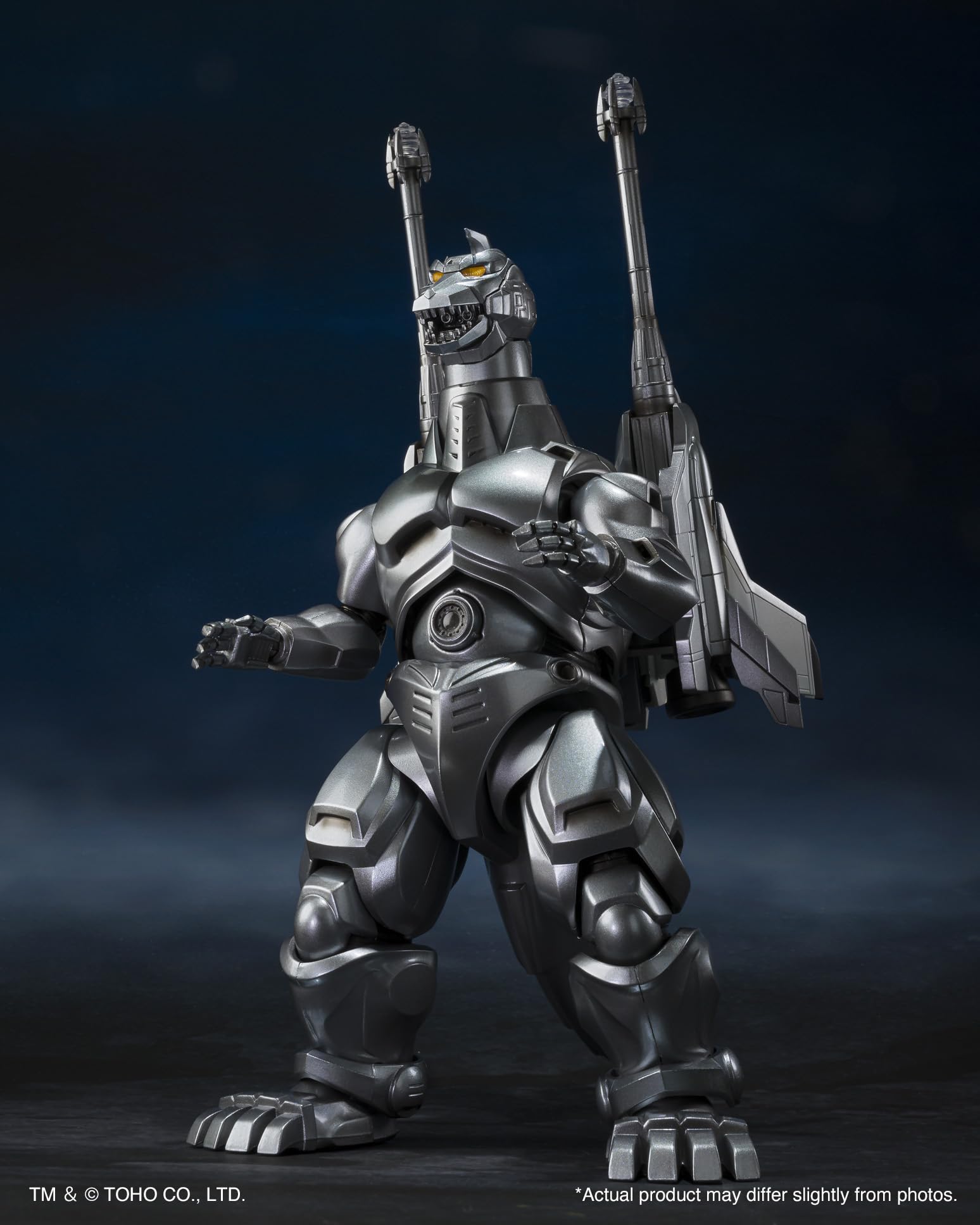 Tamashii Nations Mechagodzilla stand for flight poses