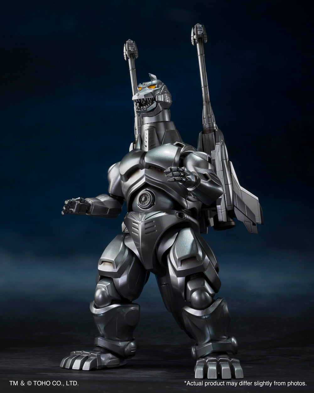 Tamashii Nations Mechagodzilla stand for flight poses