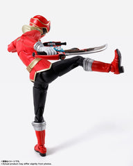 Tamashii Nations Gokai Red head sculpt close-up with details.