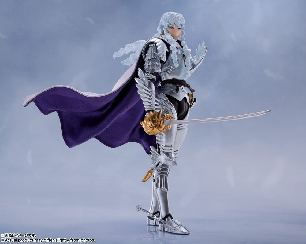 Tamashii Nations Griffith armor detail showcases intricate coloring for collectors shelves