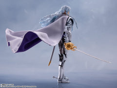 Tamashii Nations Griffith helmet removable demonstrates pose versatility for dynamic setups