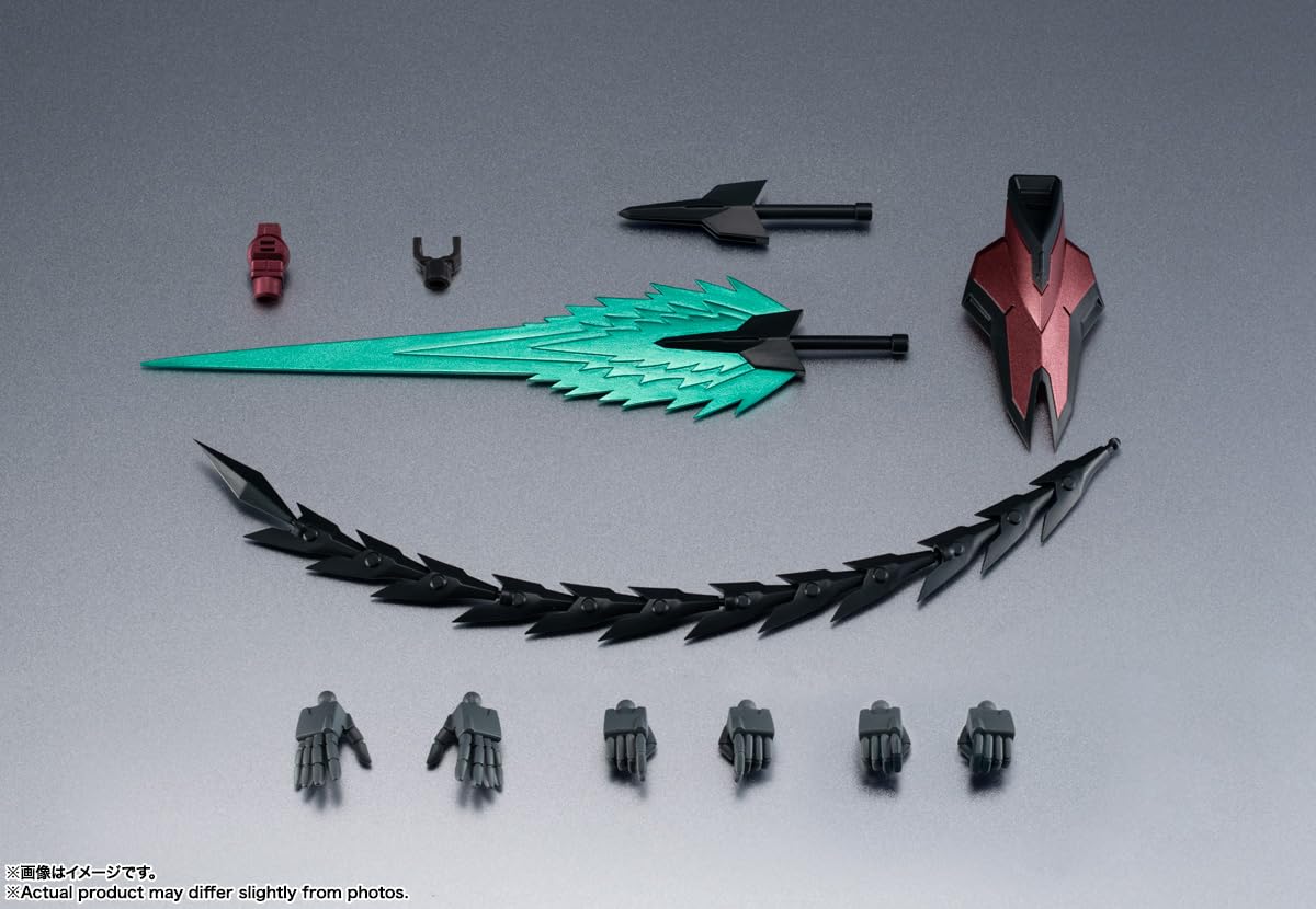 TAMASHII NATIONS Gundam Epyon close-up detailing sculpt and color accents.