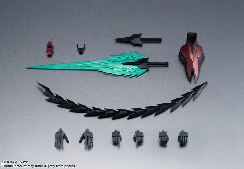 TAMASHII NATIONS Gundam Epyon close-up detailing sculpt and color accents.