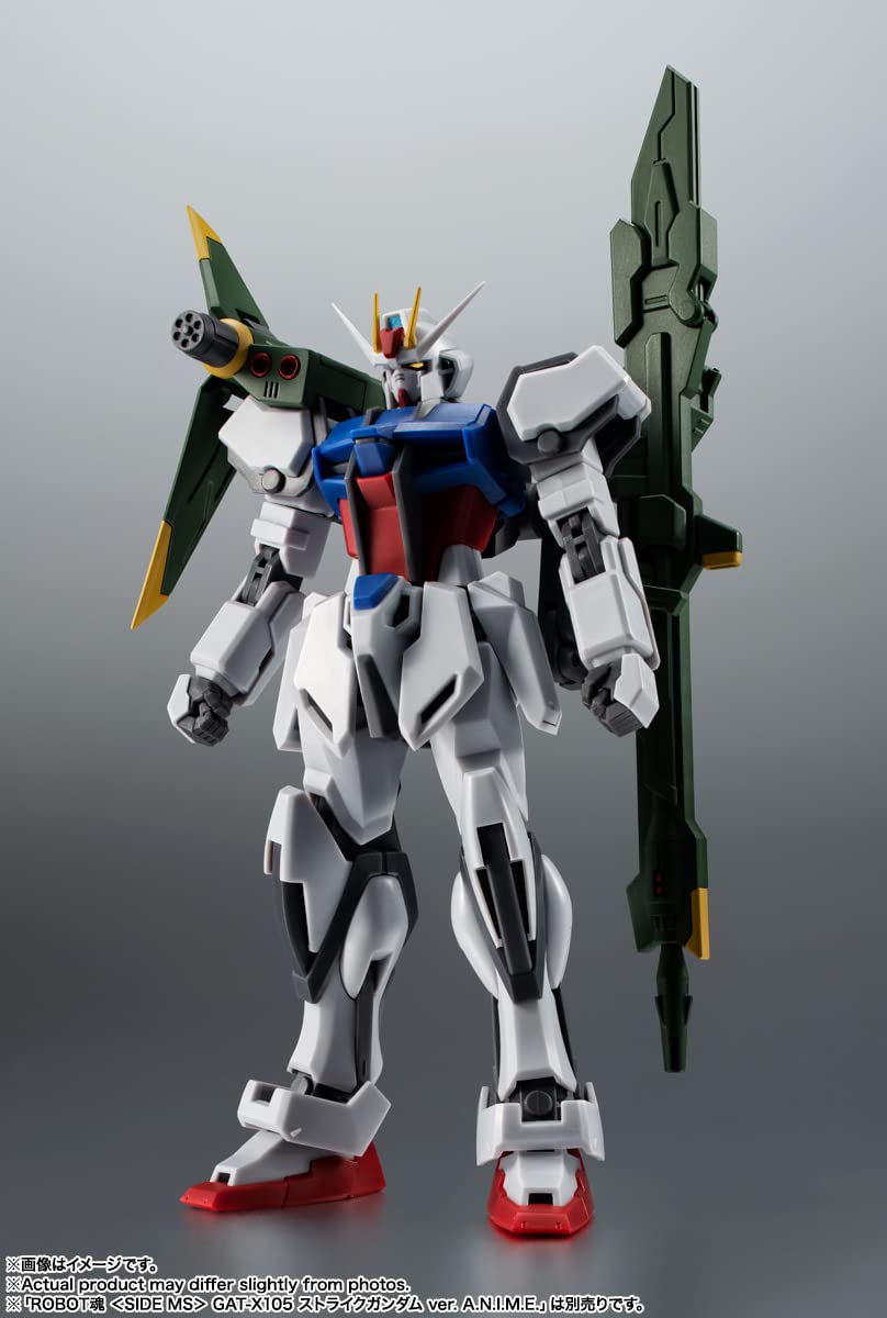 GAT-X105 Strike Gundam Ver.A.N.I.M.E. compatibility mount for authentic attachment.