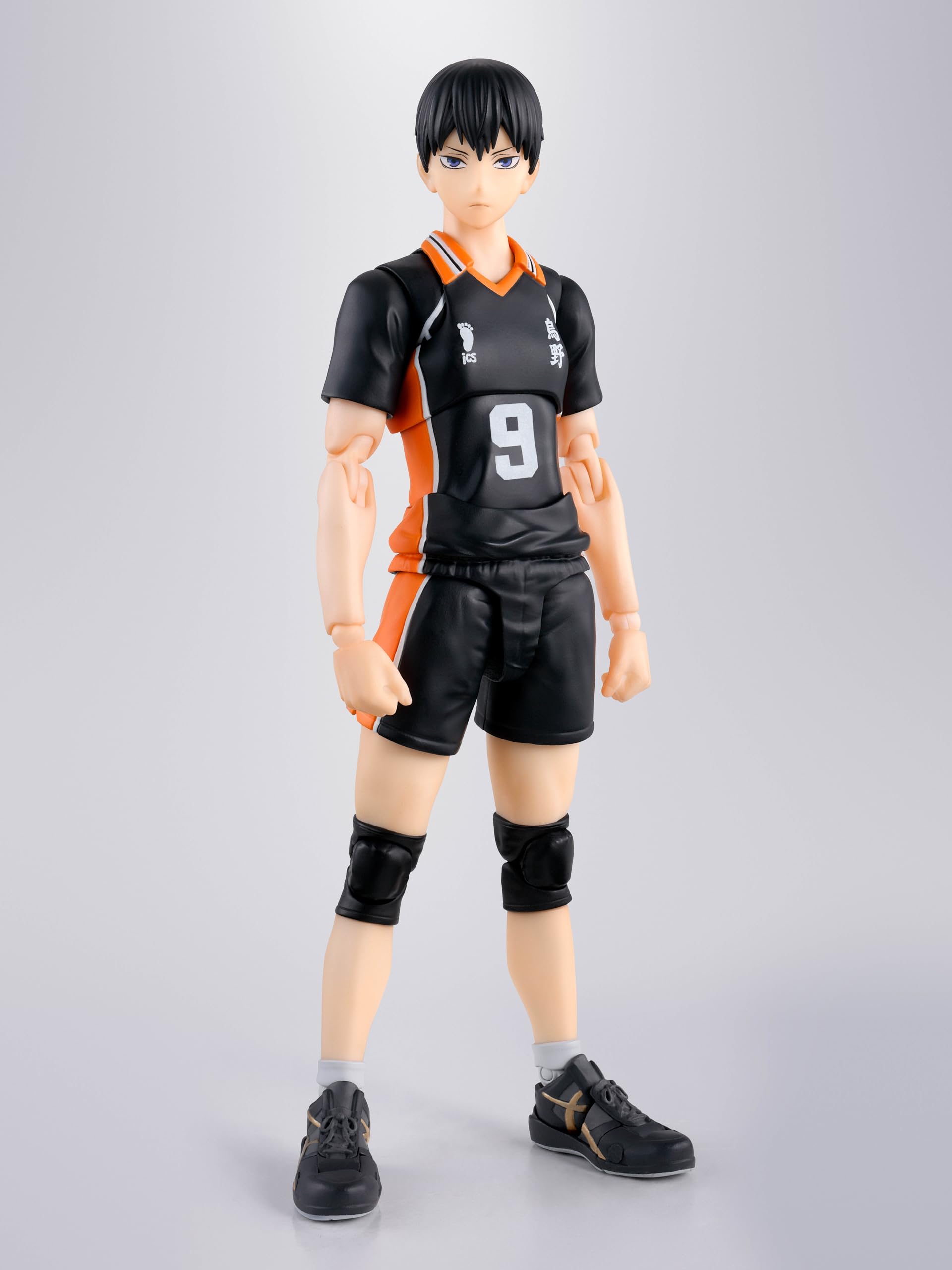 TAMASHII NATIONS Haikyu Kageyama figure back view highlights intricate joints.