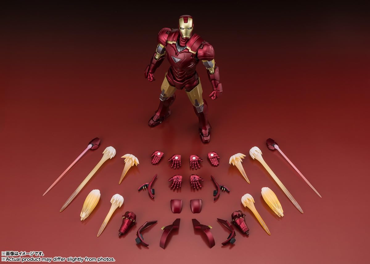 Tamashii Nations Iron Man Mark 6 laser gauntlet effects for beam action