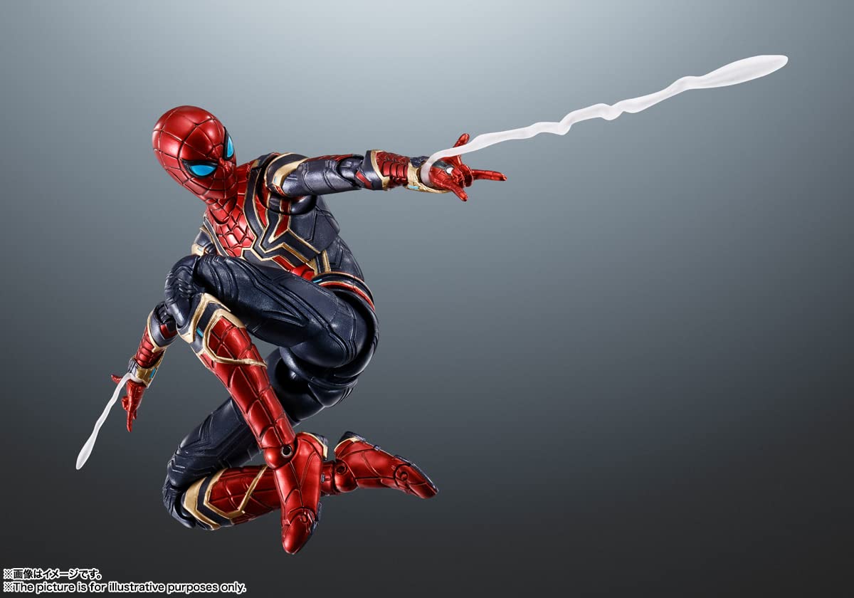 Tamashii Nations Iron Spider hands and pose options for dynamic scenes