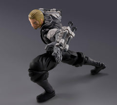 Tamashii Nations Kaiju No. 8 Isao Shinomiya S.H.Figuarts interchangeable facial parts for varied expressions.