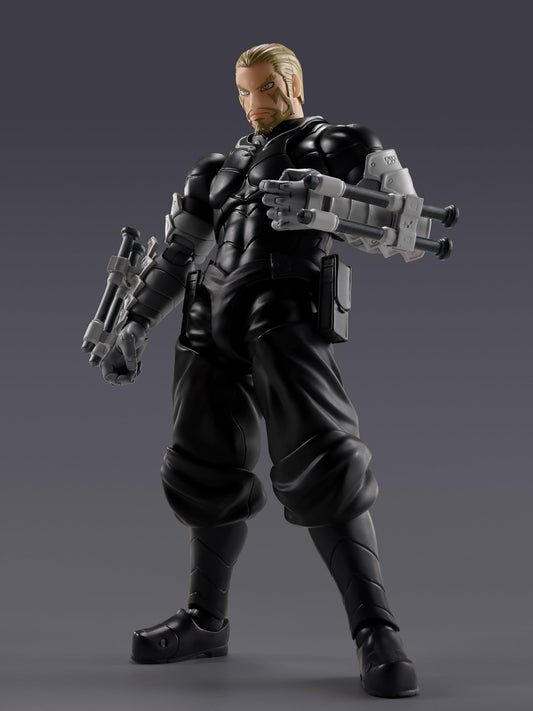 Tamashii Nations Kaiju No. 8 Isao Shinomiya S.H.Figuarts interchangeable wrist parts enable expressive gestures.