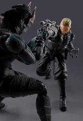 Tamashii Nations Kaiju No. 8 Isao Shinomiya S.H.Figuarts set contents with extra parts for action scenes.