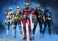 High-detail sculpt of Kamen Rider Brave’s suit textures and colors