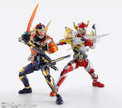 Display-ready pose options for TAMASHII NATIONS Kamen Rider Gaim Orange Arms