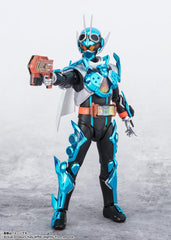 Tamashii Nations Kamen Rider Gotchard Steamhopper chest flames and GotcharDriver close-up